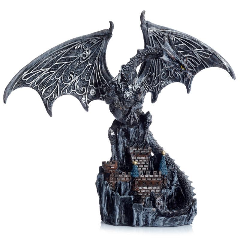 Dark Legends Wings of Magic Silver Castle Guardian Dragon - £42.99 - 