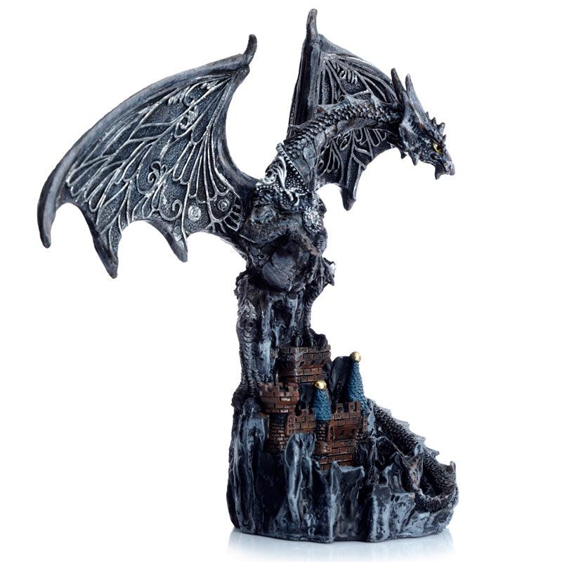 Dark Legends Wings of Magic Silver Castle Guardian Dragon-