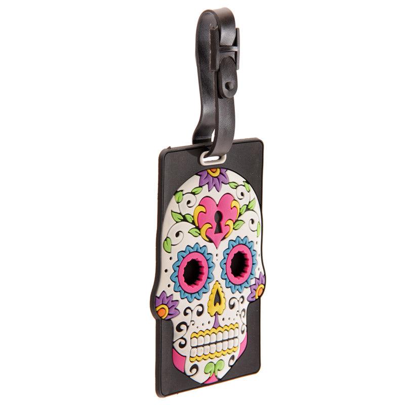 Day of the Dead Skull PVC Luggage Tag-