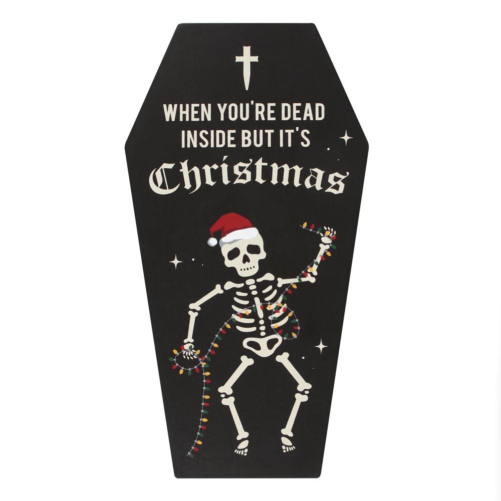 Dead Inside Coffin Plaque - £12.99 - Wall Art 