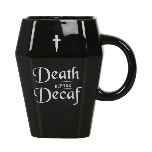 Death Before Decaf Coffin Mug - £15.99 - Mugs Cups 