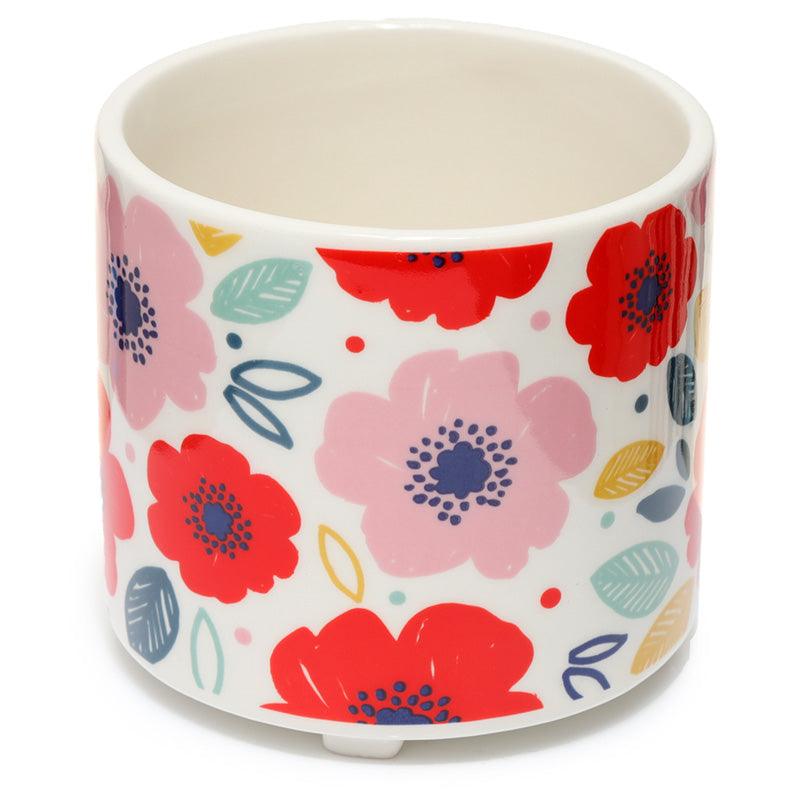 Decorative Ceramic Indoor Freestanding Planter/Small Plant Pot - Poppy Fields Pick of the Bunch - £7.99 - 