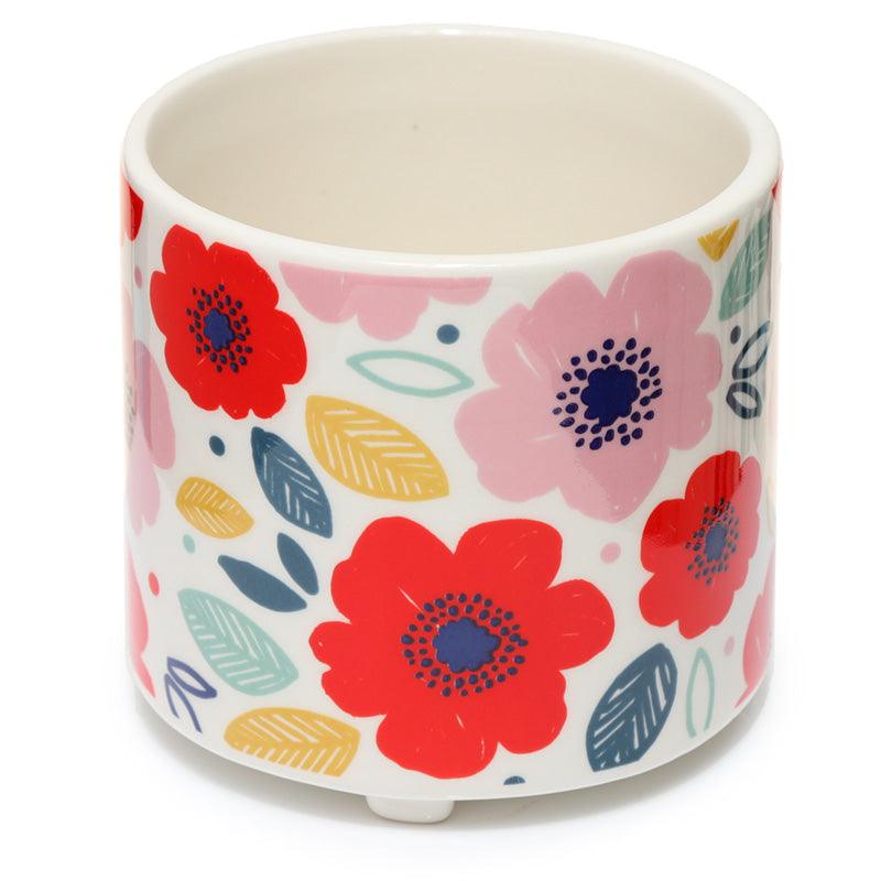 Decorative Ceramic Indoor Freestanding Planter/Small Plant Pot - Poppy Fields Pick of the Bunch - £7.99 - 