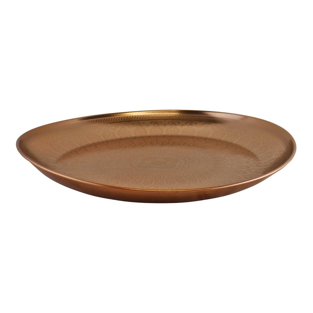 Decorative Copper Metal Tray With Etched Design - £22.99 - Bowls & Plates 