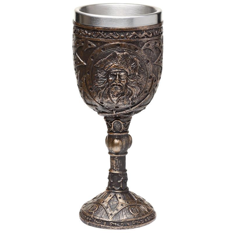 Decorative Goblet - Brushed Gold Wood Effect Pirate - £14.49 - 