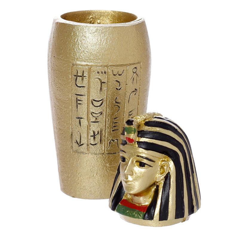 Decorative Gold Egyptian Canopic Jar Trinket Box-