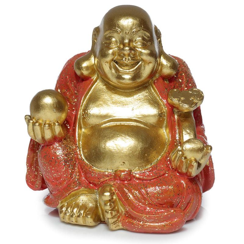 Decorative Ornament - Mini Lucky Glitter Chinese Laughing Buddha 6cm-