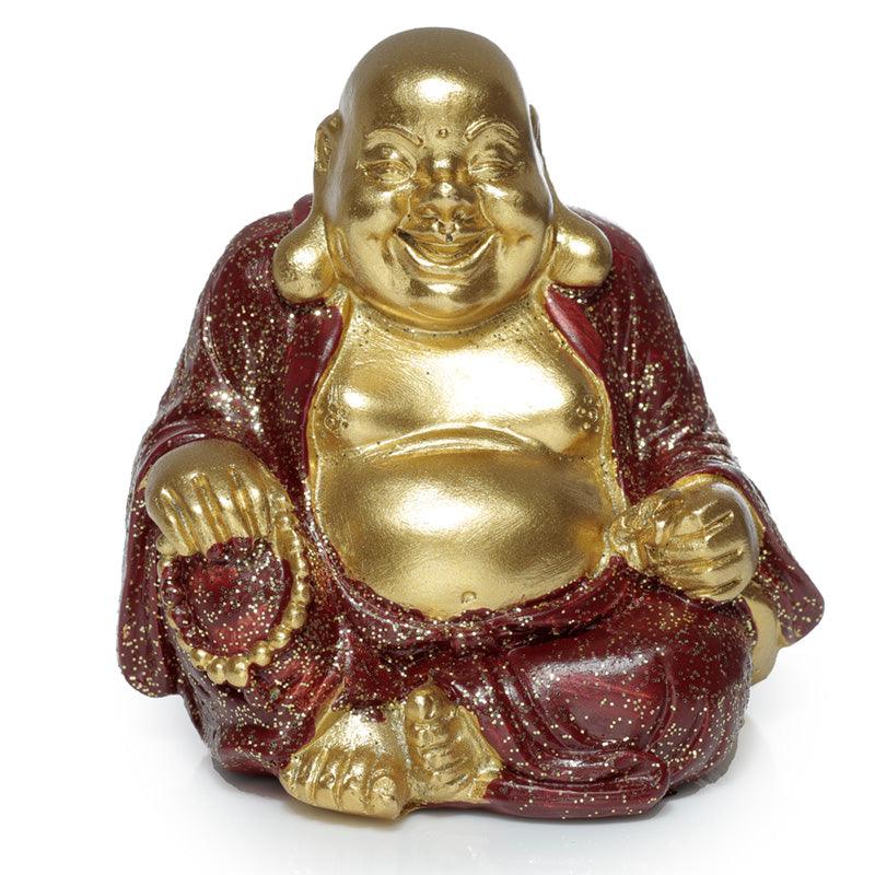 Decorative Ornament - Mini Lucky Glitter Chinese Laughing Buddha 6cm-