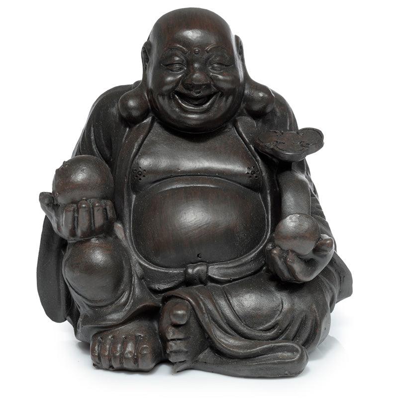 Decorative Ornament - Peace of the East Wood Effect Chinese Laughing Buddha-