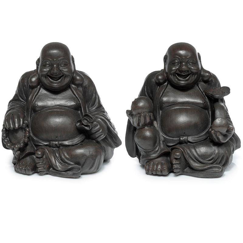 Decorative Ornament - Peace of the East Wood Effect Chinese Laughing Buddha - £8.99 - 