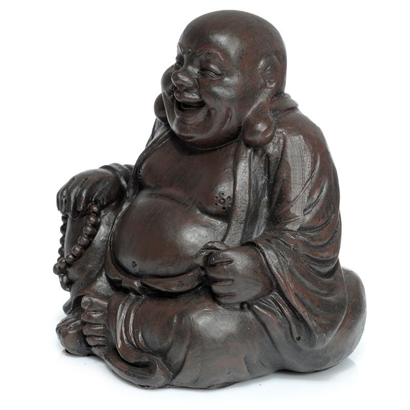 Decorative Ornament - Peace of the East Wood Effect Mini Chinese Laughing Buddha-