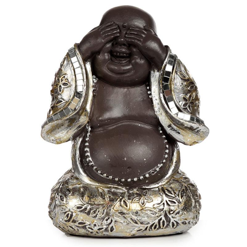Decorative Set of 3 Chinese Buddha Figurines - Speak No See No Hear No Evil-
