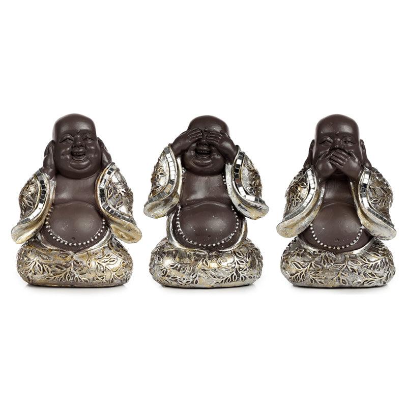 Decorative Set of 3 Chinese Buddha Figurines - Speak No See No Hear No Evil - £31.99 - 