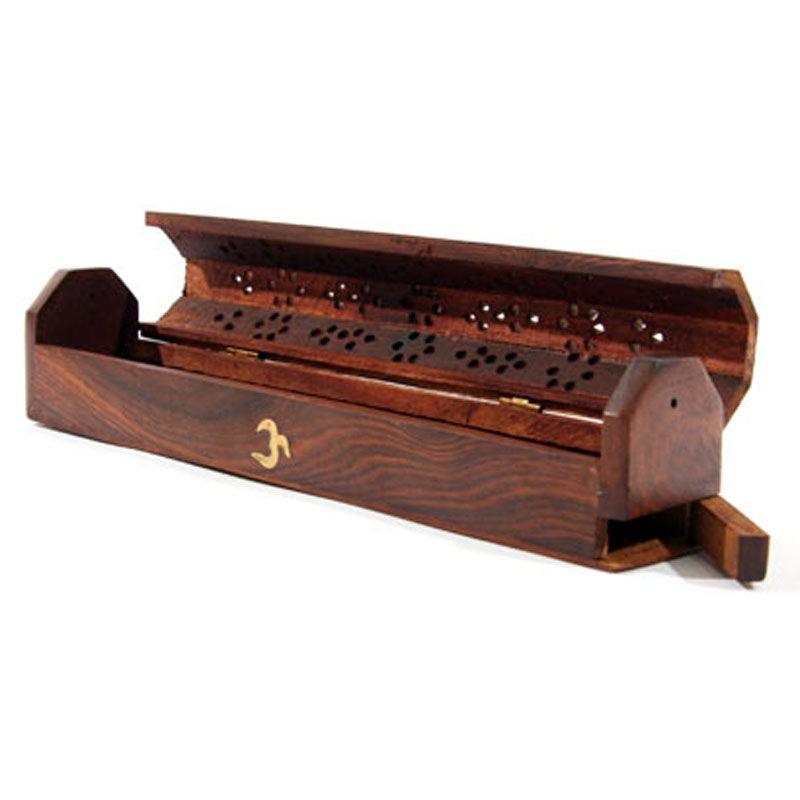 Decorative Sheesham Wood Box with Yin Yang Design-