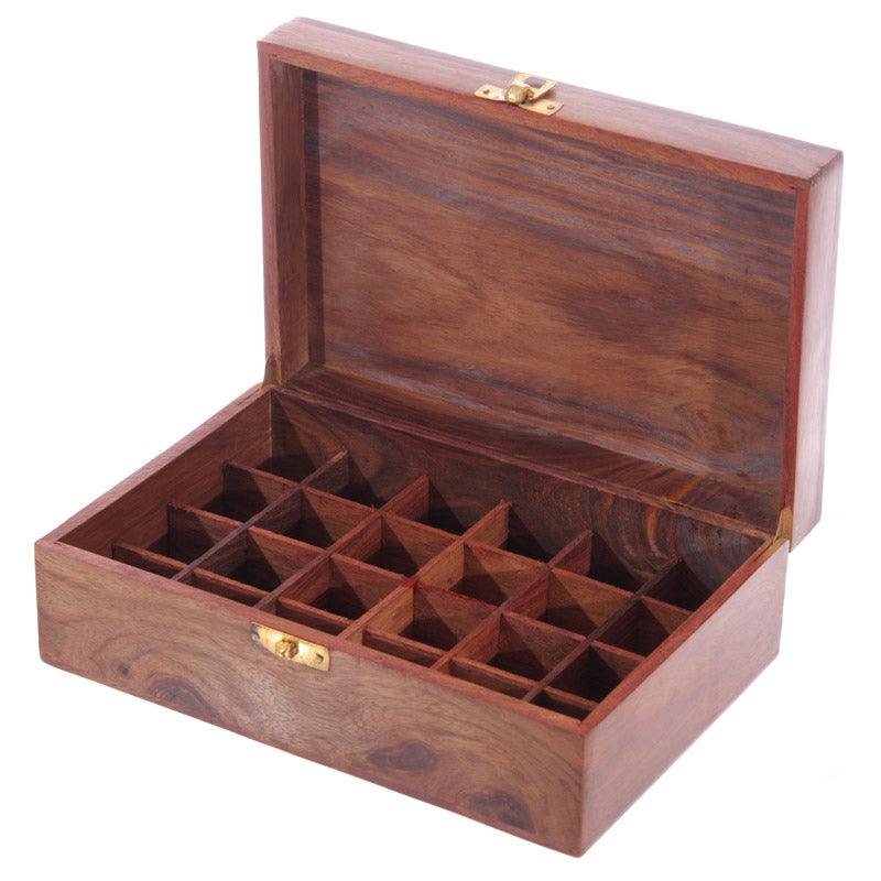 Decorative Sheesham Wood Carved Compartment Box Large-Jewellery Storage Trinket Boxes