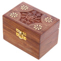 Decorative Sheesham Wood Floral Compartment Box Small-Jewellery Storage Trinket Boxes