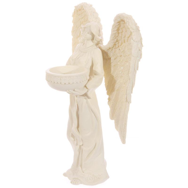 Decorative Standing Angel Cream Tea Light Holder-