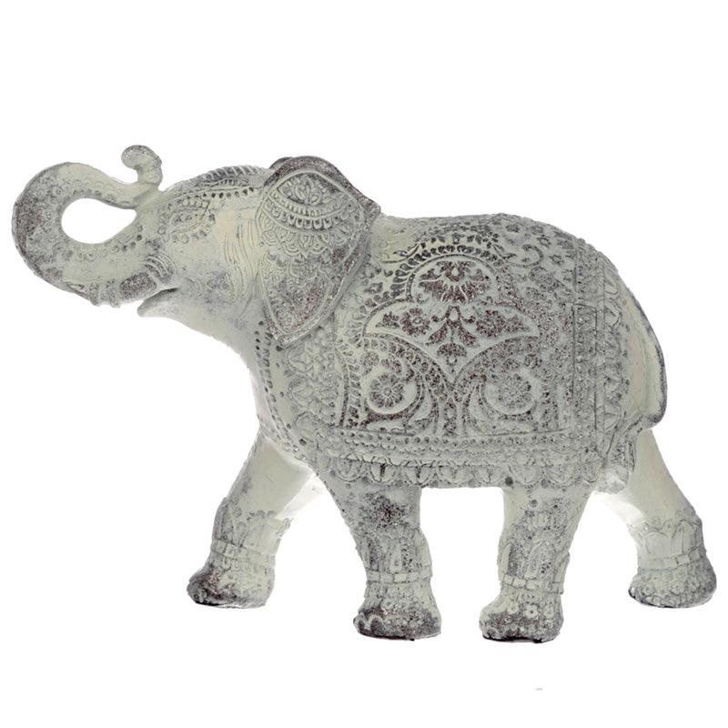 Decorative Thai Brushed White Medium Elephant - £16.49 - 