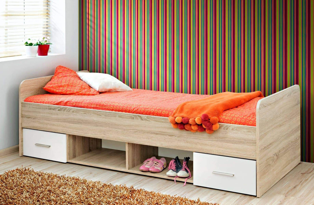 Dino DI-04 Bed with Drawers - £201.6 - Kids Single Bed 