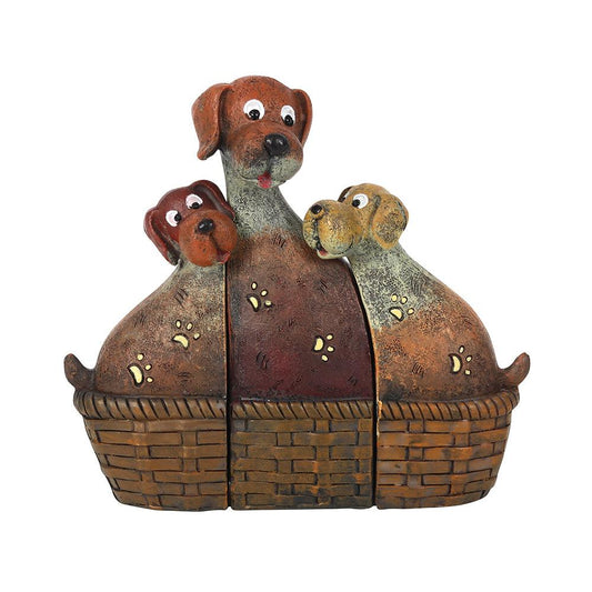 Dog Family In Basket - £17.99 - Ornaments 