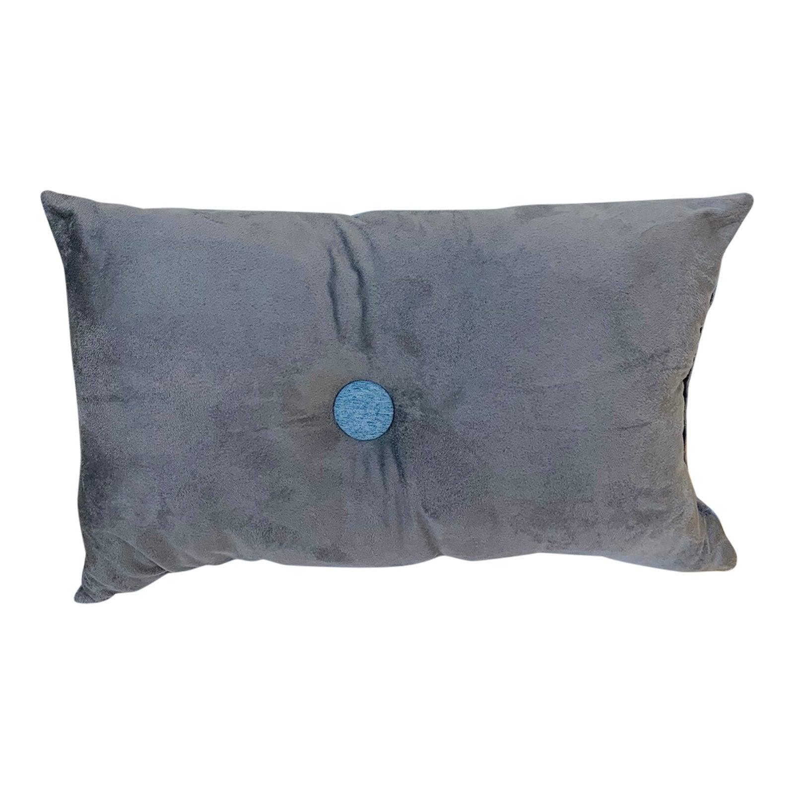 Double Side Rectangular Scatter Cushion Grey 45cm-Throw Pillows