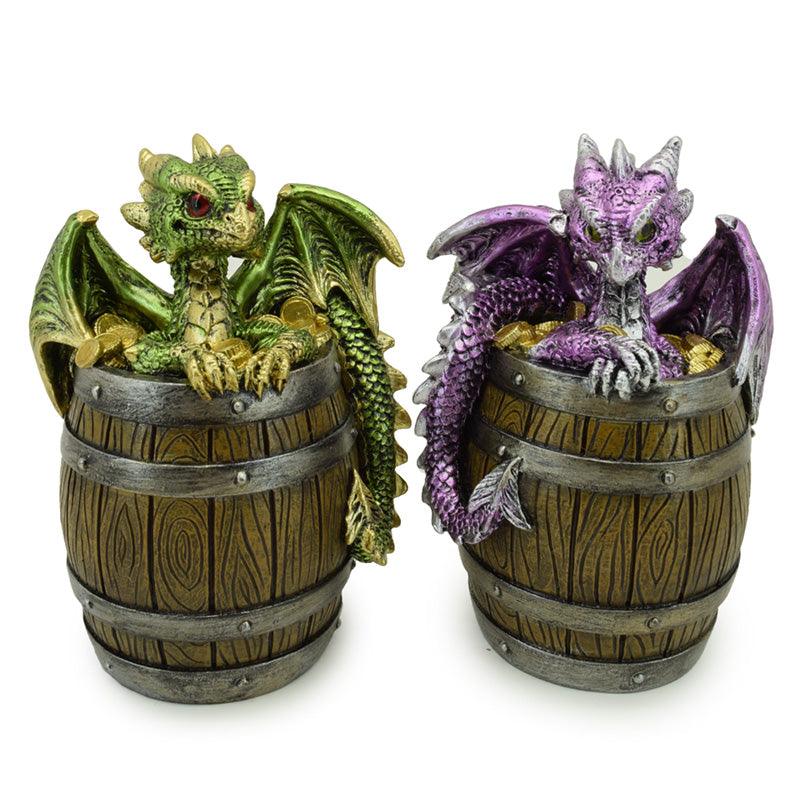 Elements Dragon Figurine - Barrel of Treasure - £14.99 - 