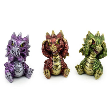 Elements Dragon Figurine Set of 3 - Hear No Speak No See No Evil - £24.99 - 