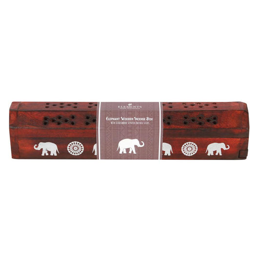 Elephant Wooden Rosewood Incense Box Set - £12.99 - Incense Sticks, Cones 