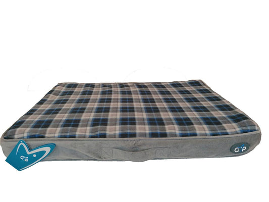Essence Lounger Grey Check Dog Beds 