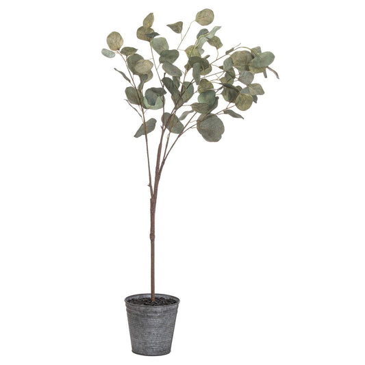 Eucalyptus Tree In Metallic Pot - £99.95 - Artificial Flowers 