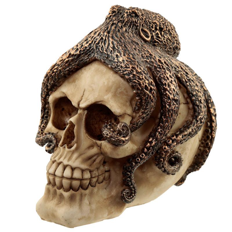 Fantasy Bronze Octopus Skull Ornament - £19.99 - 