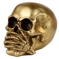 Fantasy See No Hear No Speak No Evil Set of 3 Gold Punk Skull Ornaments-