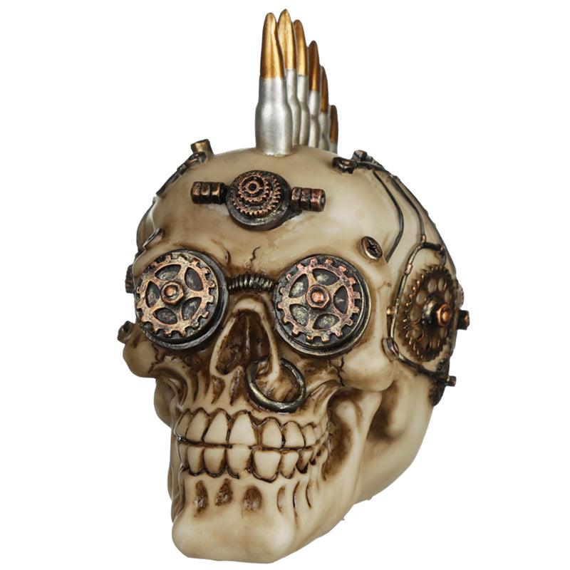 Fantasy Steampunk Skull Ornament - Bullet Mohican - £21.99 - 