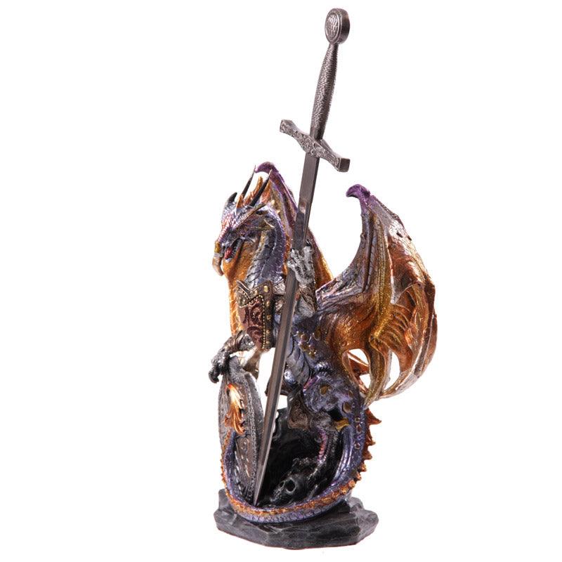 Fire Shield Dark Legends Dragon Figurine - £65.49 - 
