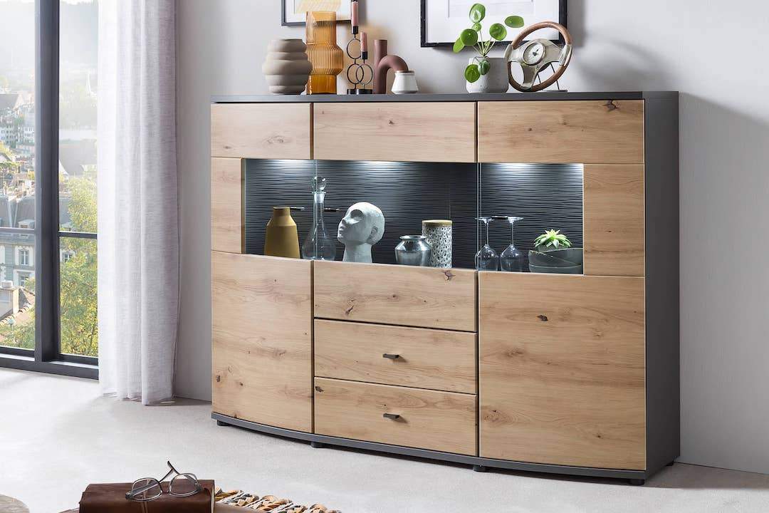 Flori 81 Display Cabinet - £543.6 - Living Room Display Cabinet 