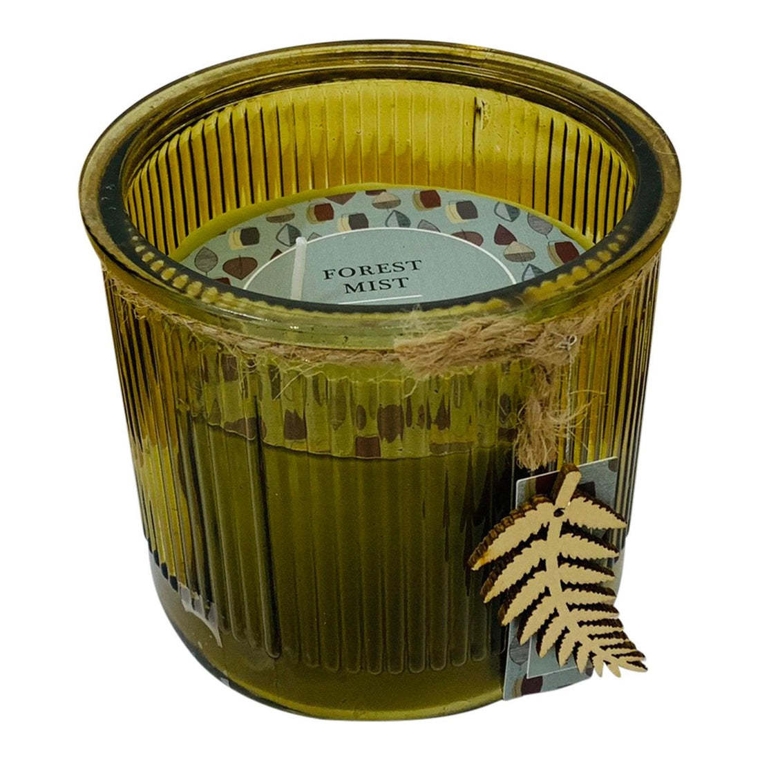 Forest Mist Leaf Glass Scented Candle (Assorted Colours) - £20.99 - Candles 