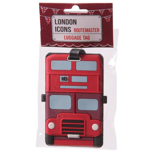 Fun Novelty London Icons London Bus Design PVC Luggage Tag-