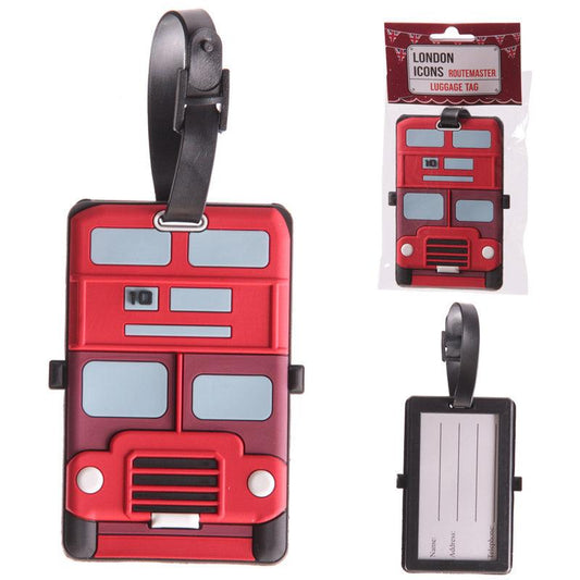 Fun Novelty London Icons London Bus Design PVC Luggage Tag - £6.0 - 