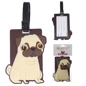 Fun Novelty Pug Design PVC Luggage Tag - £6.0 - 