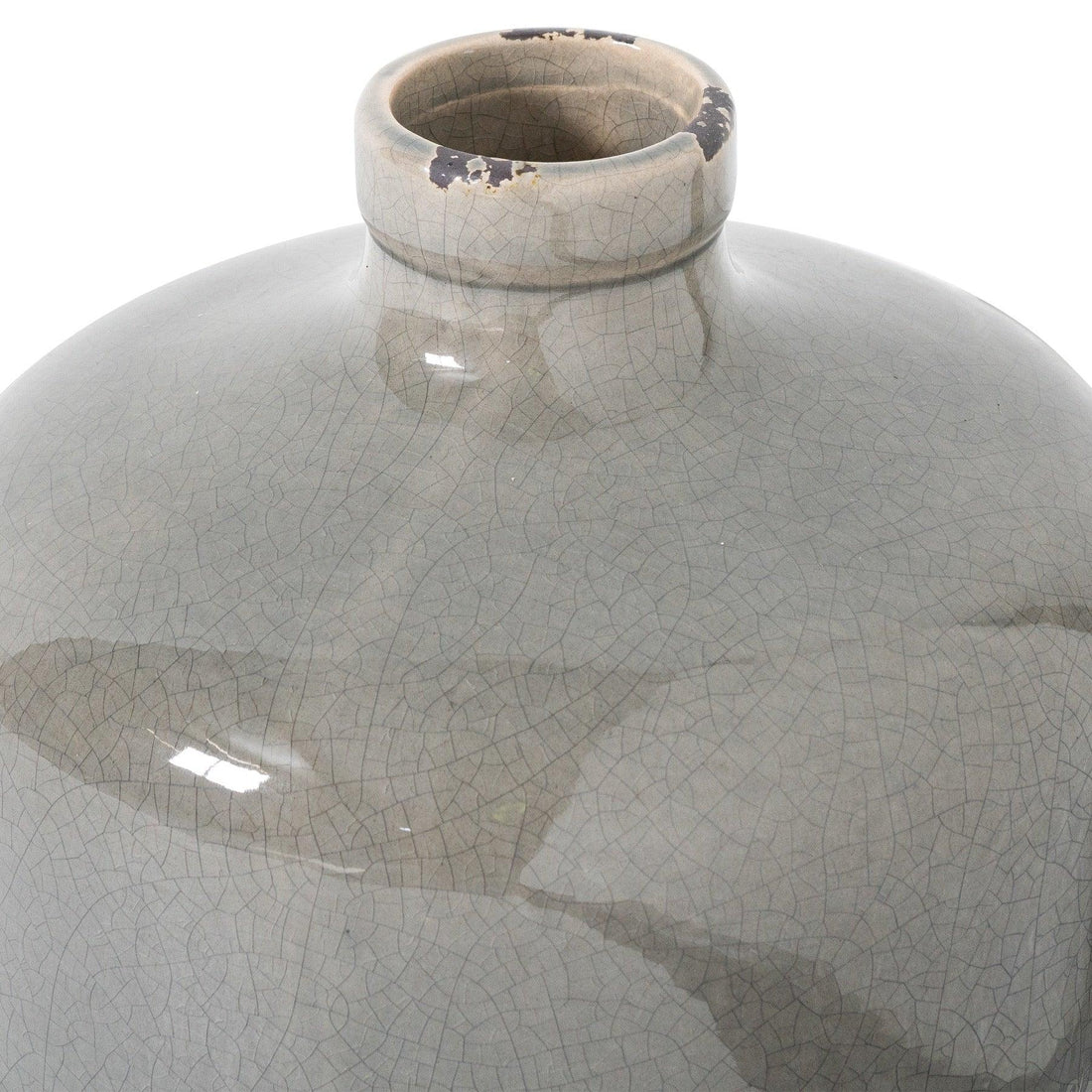 Garda Grey Glazed Eve Vase - £89.95 - Gifts & Accessories > Vases > Ornaments 