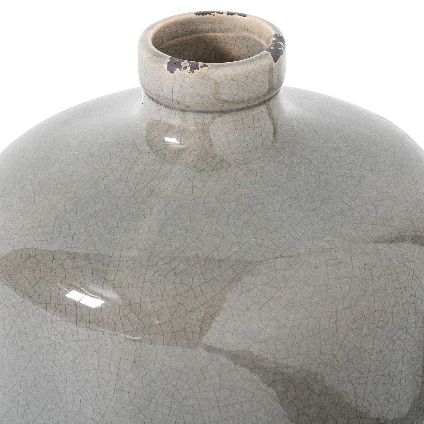 Garda Grey Glazed Eve Vase-Gifts & Accessories > Vases > Ornaments