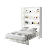 Vertical Folding Wall Bed – Small Double 120cm | Hidden Pull Down Bed with Self-Hold Spring & Locking System