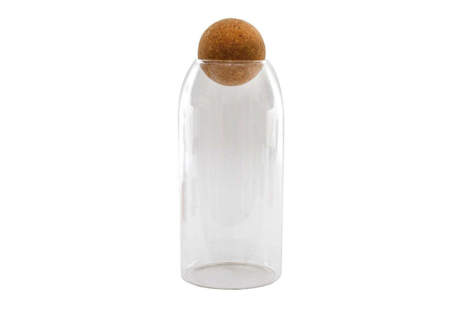 Glass Canister With Cork Stopper 26cm-Kitchen Storage