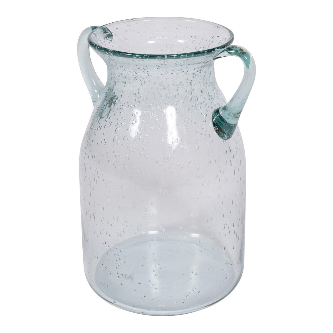Glass Flower Vase with Handles Daisy Bubble Design 25cm - £52.99 - Vases 
