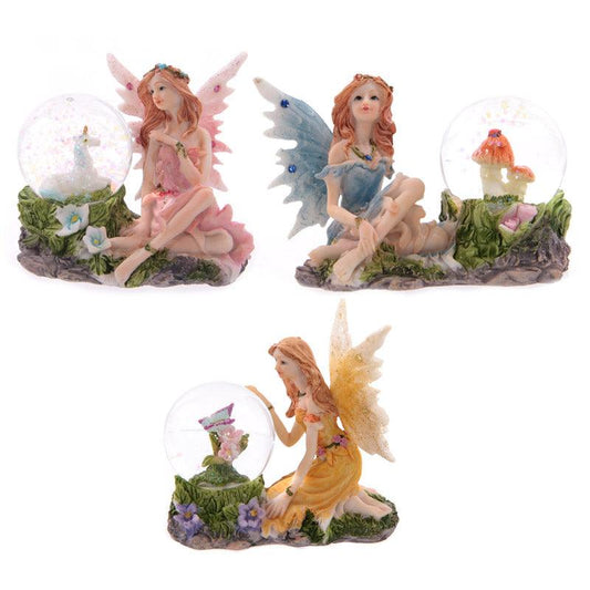 Glitter Flower Fairy Waterball Ornament - £10.99 - 