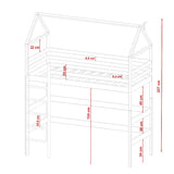 Single (3ft) Solid Pine High Sleeper Loft Bed