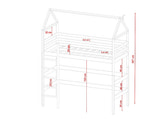 Single (3ft) Solid Pine High Sleeper Loft Bed