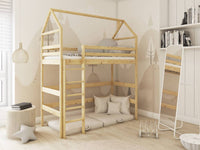Gloria Single (3ft) Solid Pine High Sleeper Loft Bed