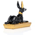Gold and Black Egyptian Anubis Jackal Figurine-