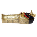 Gold Egyptian Anubis Sarcophagus Trinket Box with Mummy-